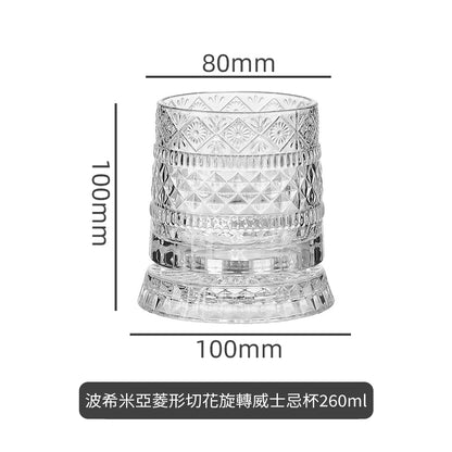 浮雕水晶旋轉威士忌酒杯 - 展示圖20｜BRAVOMART