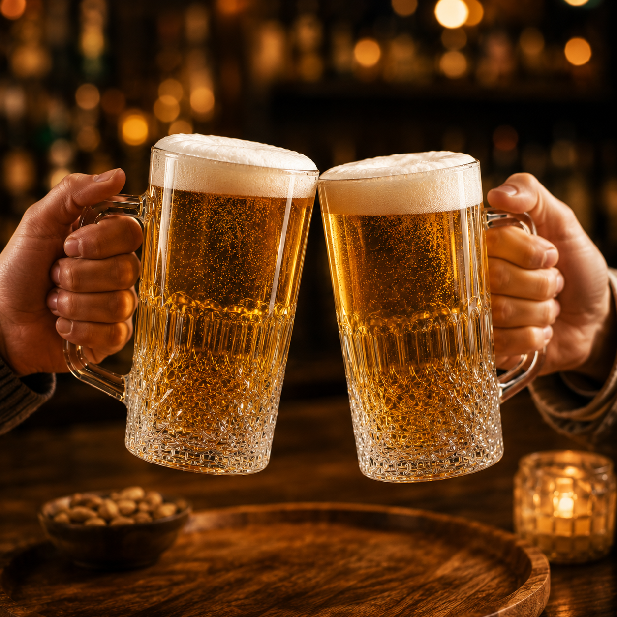 經典切割工藝手把啤酒杯