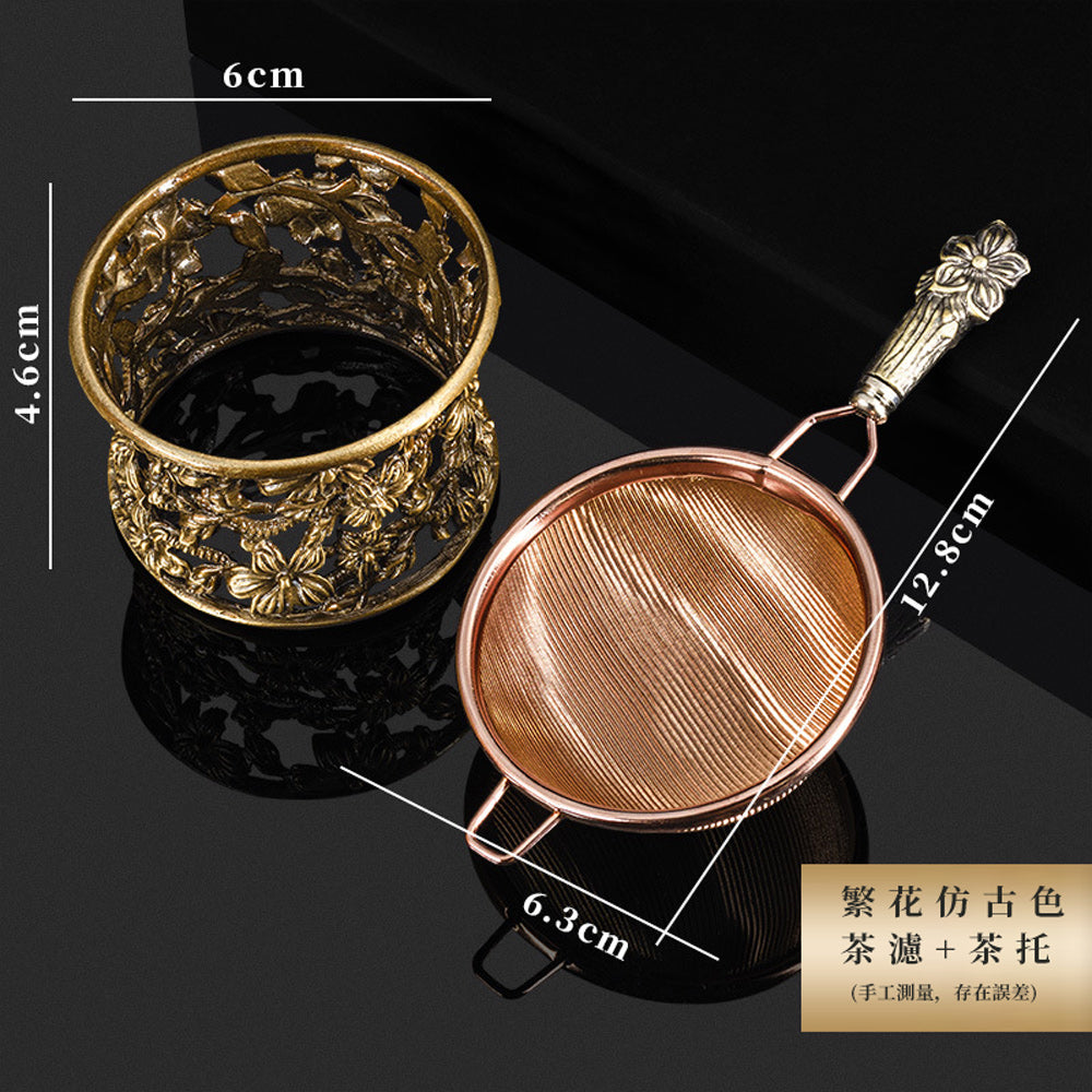 繁花不鏽鋼仿古茶具五件組 - 配色展示｜BRAVOMART