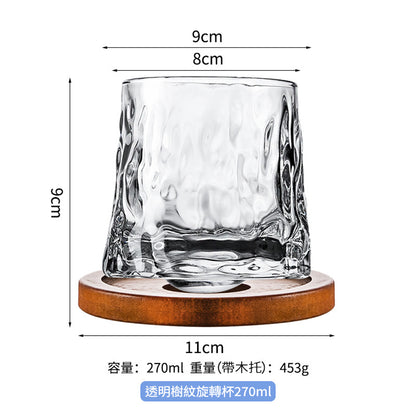 加厚彩色玻璃旋轉威士忌杯 - 展示圖9｜BRAVOMART