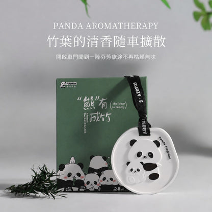 禪意熊貓香氛石膏香片 情境 1
