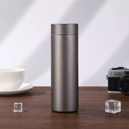 簡約灰鈦保溫杯 灰色米【彩盒包裝】 容量:500ml 規格圖
