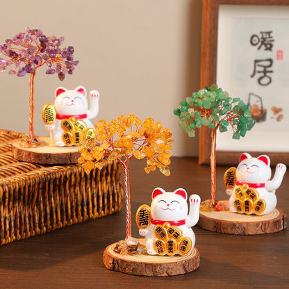 光能招財貓水晶發財樹 情境 1