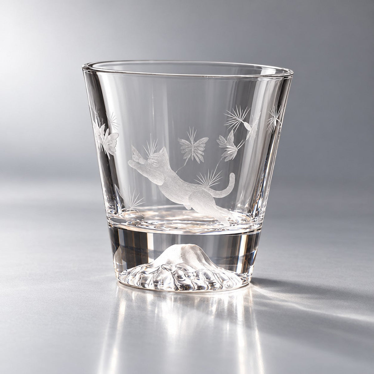 日式貓咪富士山酒杯 貓杯+木盒 301-400ml