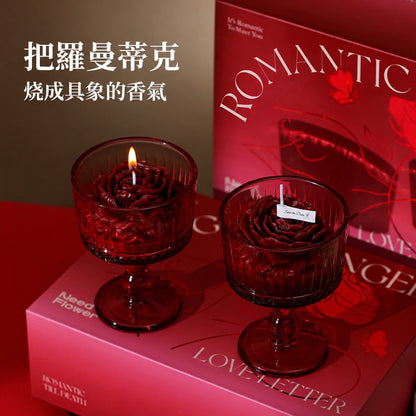 羅曼蒂克玫瑰香氛蠟燭禮盒 情境 1