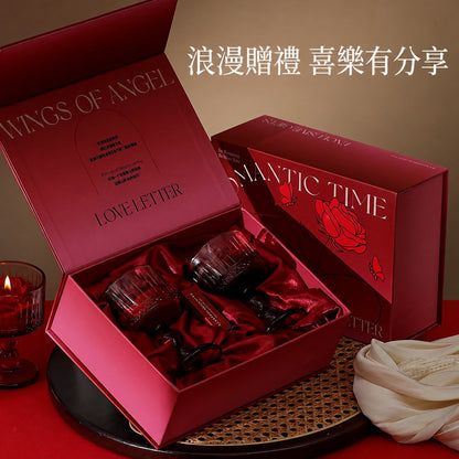 羅曼蒂克玫瑰香氛蠟燭禮盒 送禮禮盒
